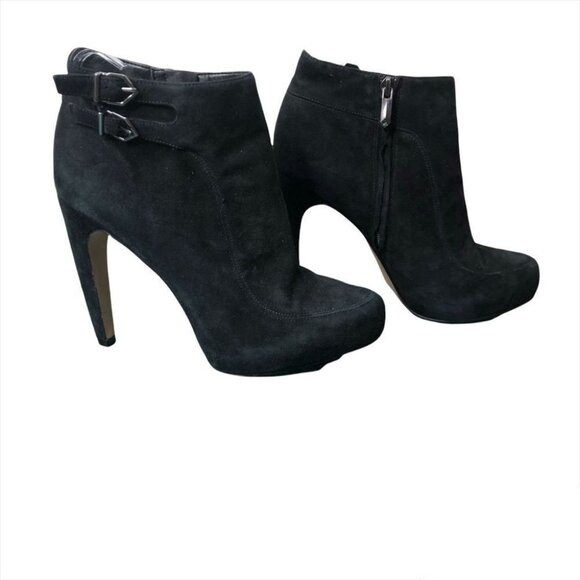 Sam Edelman Shoes - Sam Edelman Black Leather Heeled Ankle Boots Size 8